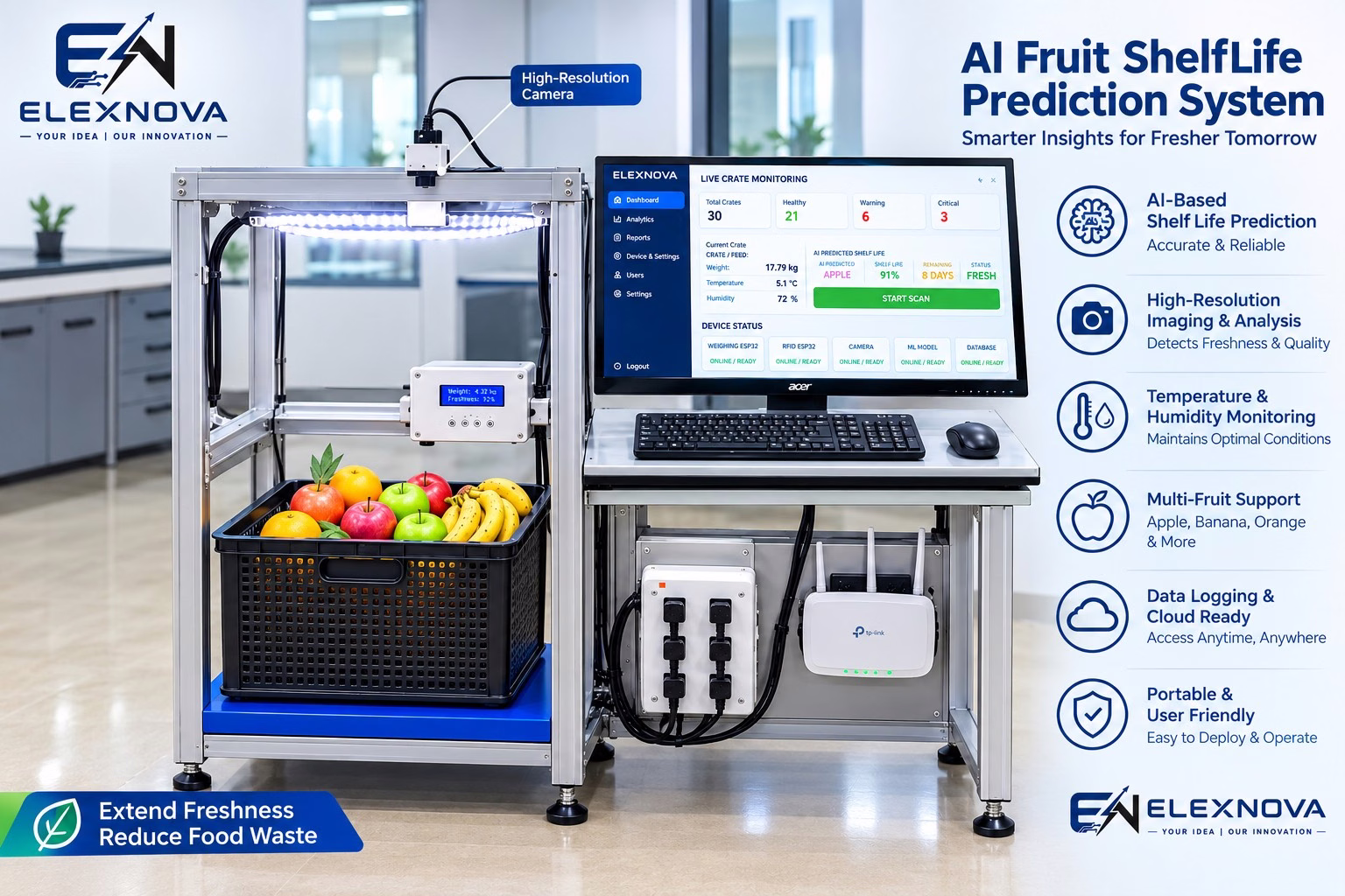 AI Fruit Freshness and Shelf-Life Prediction System