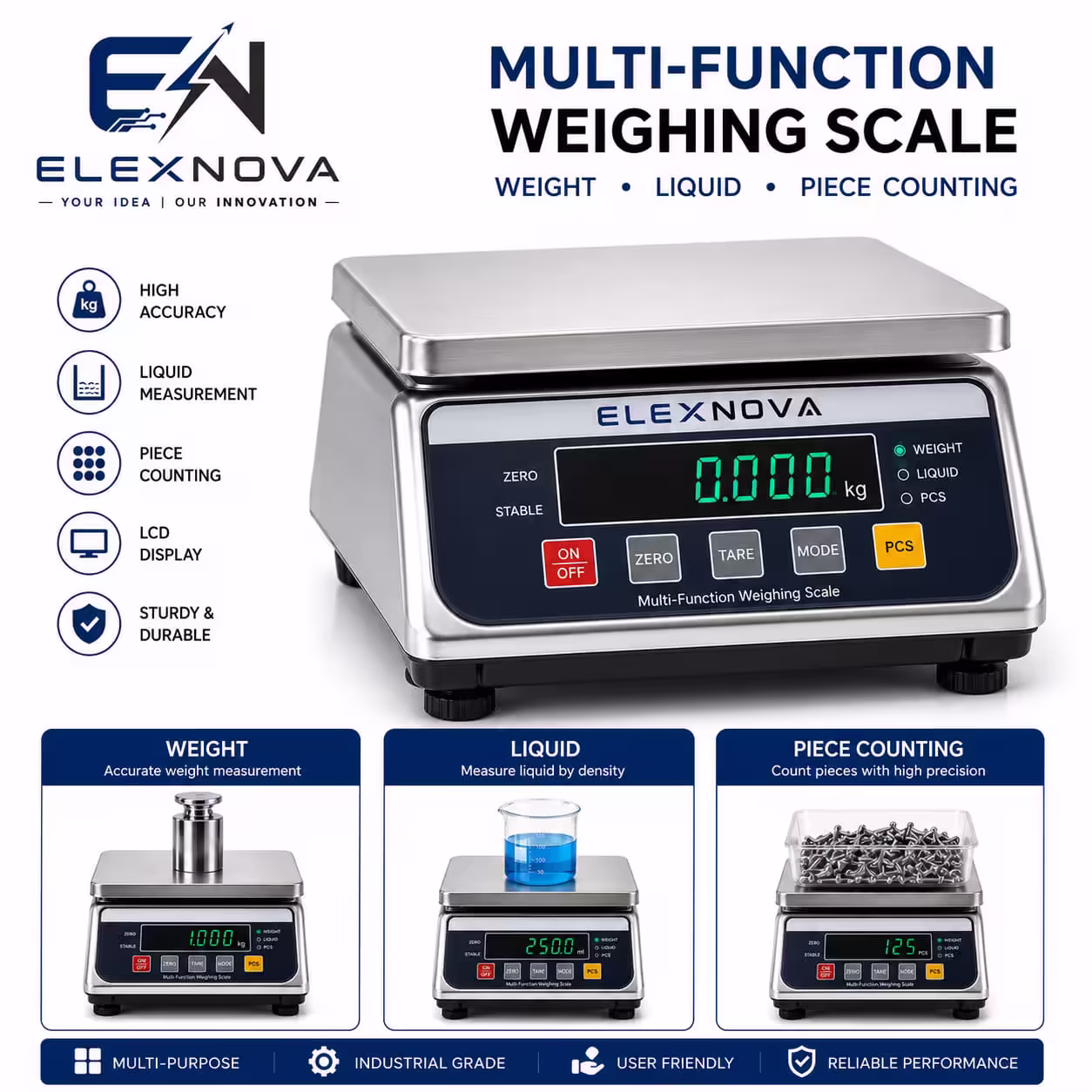 Elexnova Multi-Function Weighing Scale